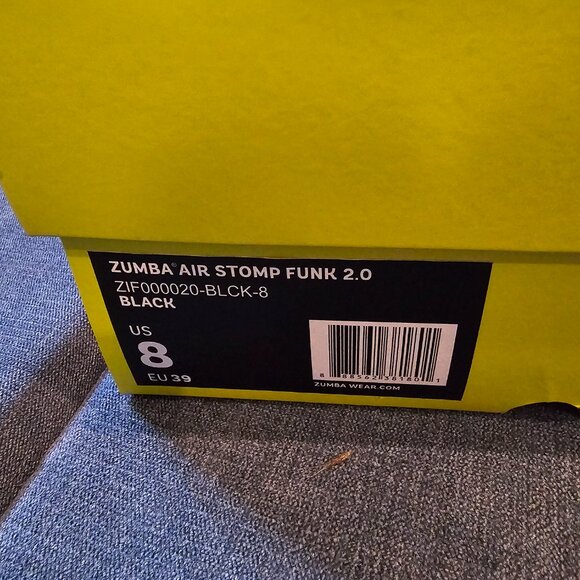 Zumba Air Stomp Funk 2.0 Black Size 8 - Picture 3 of 3